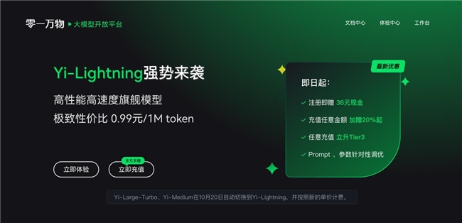 國內(nèi)模型首度超越 GPT-4o！零一萬物新旗艦?zāi)Ｐ?Yi-Lightning 排名世界第六、中國第一，致力以頂尖模型賦能千行百業(yè)